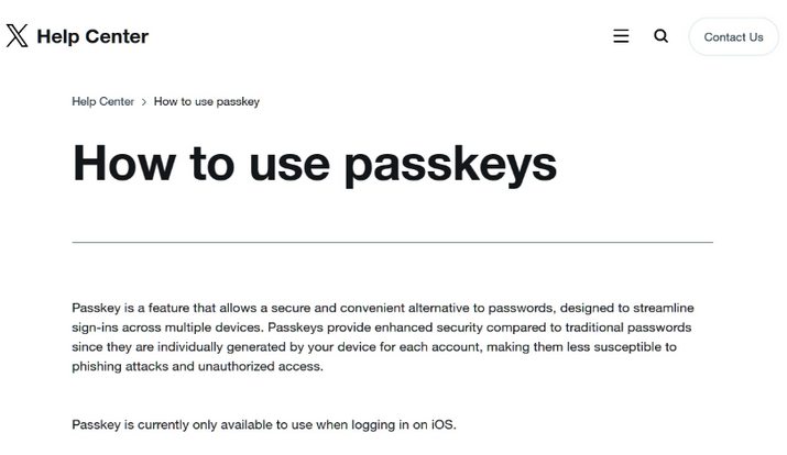 青白江苹果维修店铺分享iOS用户如何通过通行密钥(Passkey)登录 