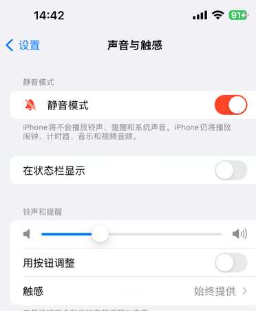 青白江苹果15Pro维修网点分享iPhone15Pro系列机型中隐藏静音图标 
