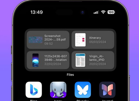 青白江苹果屏幕维修分享iPhone主屏幕快速访问最近的文件 