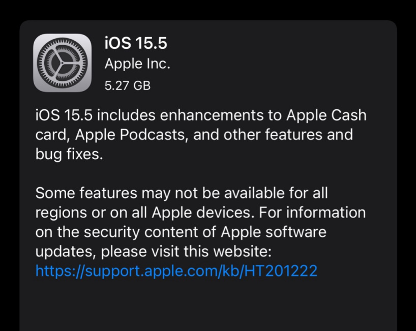 青白江苹果手机维修分享iOS 15.5 RC版更新内容及升级方法 
